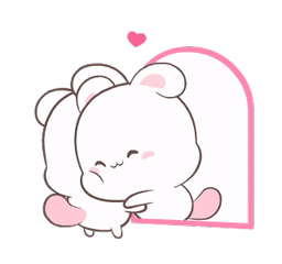 A fluffy white cartoon bunny, bunny hug