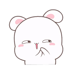 A fluffy white cartoon bunny, shocked