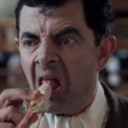 Mr Bean, chewing