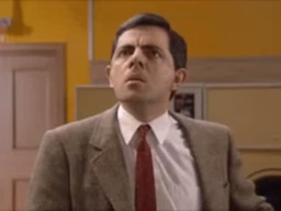 Mr Bean, complaining