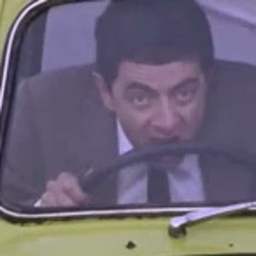 Mr Bean, driving