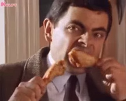 Mr Bean, nervous