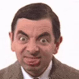 Mr Bean, not amused