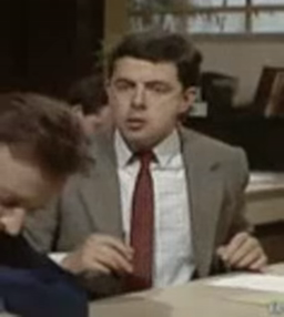 Mr Bean, reaching