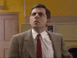 Mr Bean, waiting