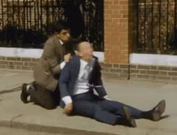Mr Bean, wrestling