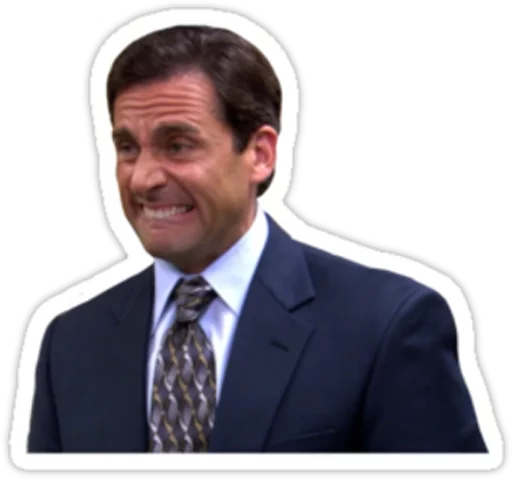 Michael pulling an awkward grimace